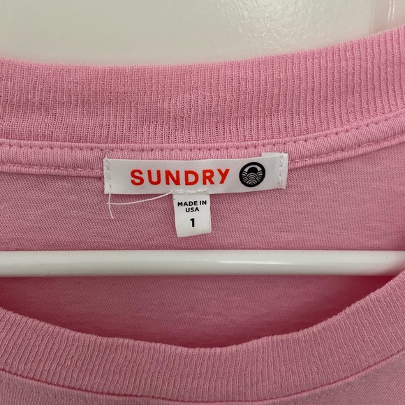 SUNDRY stitched heart pocket tee - Picture 2 of 2